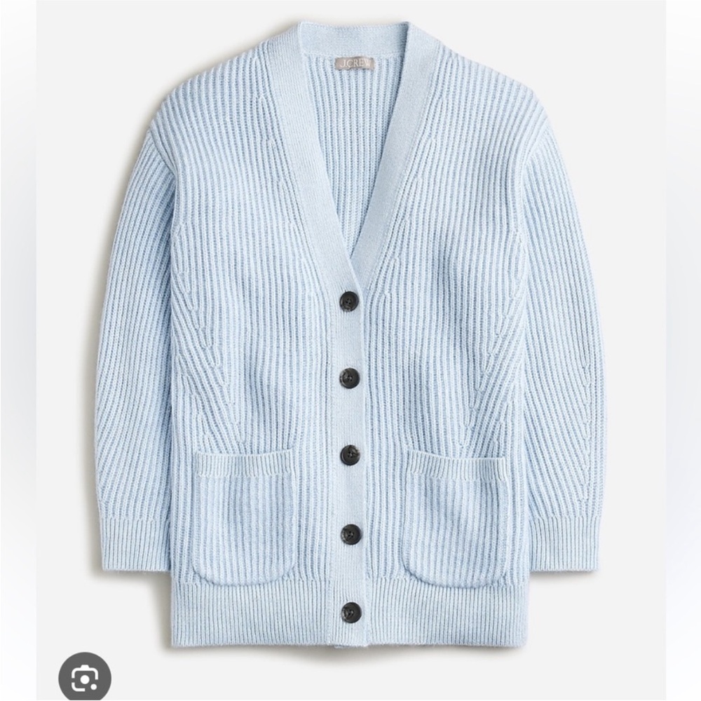 New J. Crew Ribbed V-neck cardigan sweater